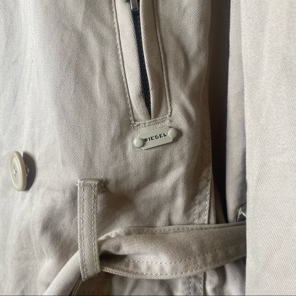Diesel Womans Trench Coat Size Medium - Picture 5 of 15
